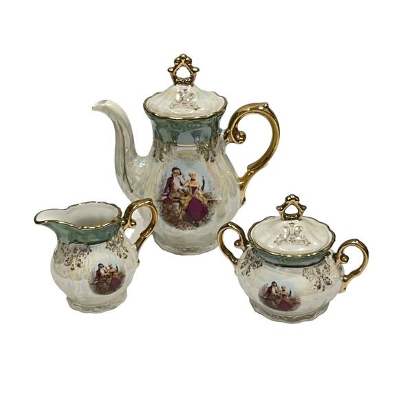 Vintage Elegant Royal Teaset Tea Set Coffee Set 1960s Lusterware - Picture 2 of 12